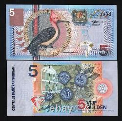 Suriname 5 GULDEN P-146 2000 x 50 Pcs Lot BUNDLE Millennium UNC Currency NOTE