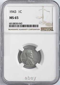 United States Currency 1 cents 1943 Rated NGC MS-65